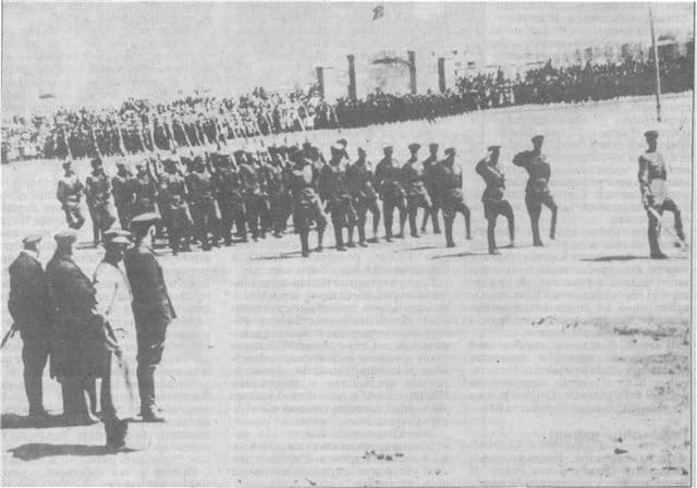 East Turkistan National Army Military Parade on April 8, 1945